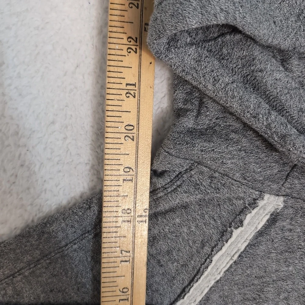 Free People‎ S/P Hoodie Kimmie Cropped Oversized Gray Sweatshirt Top Hooded